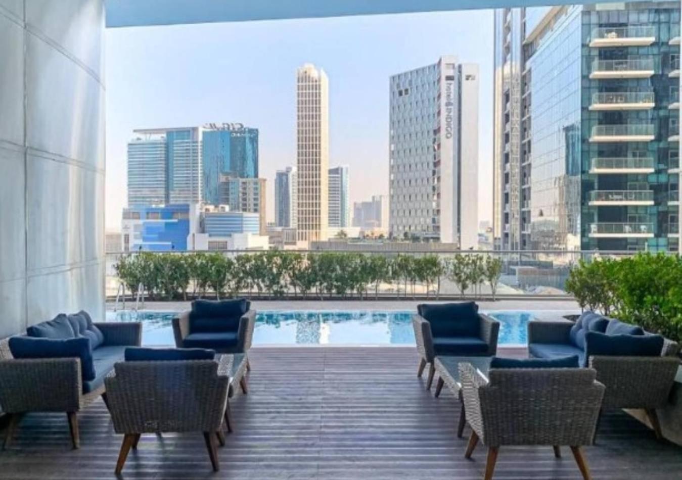 Modern 1Br Apartment, High Floor, Near Dubai Mall Exterior foto