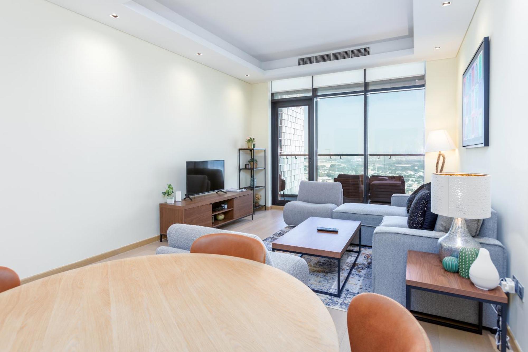 Modern 1Br Apartment, High Floor, Near Dubai Mall Exterior foto