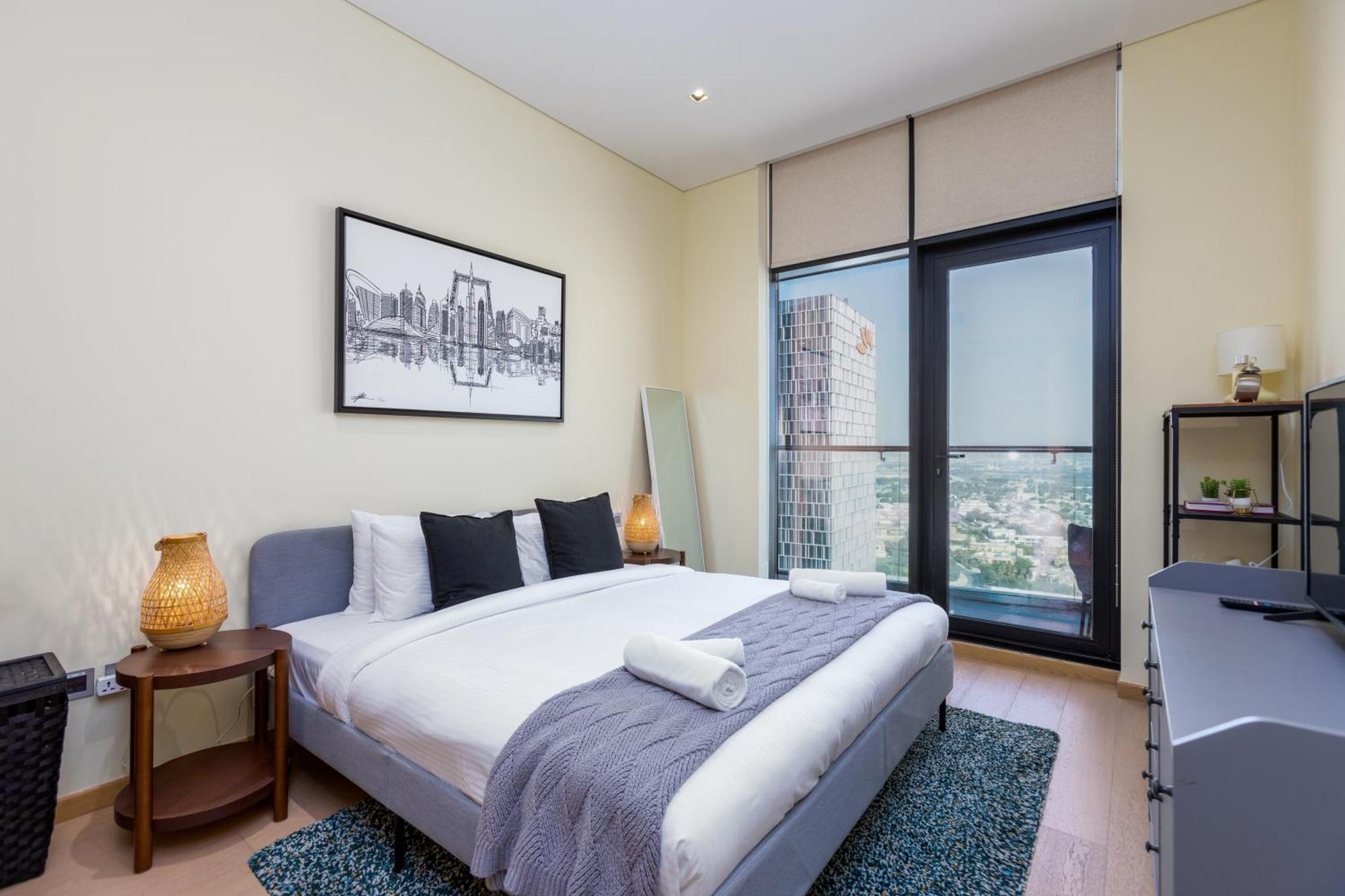 Modern 1Br Apartment, High Floor, Near Dubai Mall Exterior foto